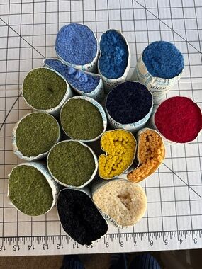 Vintage Mary Maxim Rug Wool Latch Hook Yarn Lot Pre-Cut Pieces Made in England